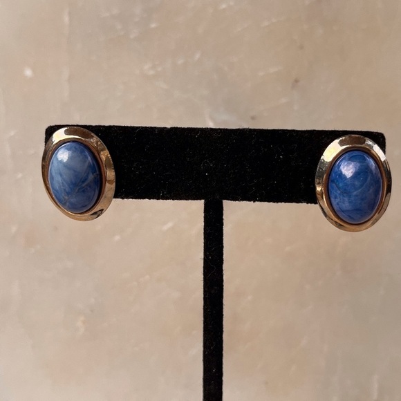 Vintage Lapis Natural Stone Earrings